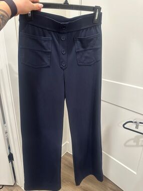 HALARA Wide-Leg Button Front Pants